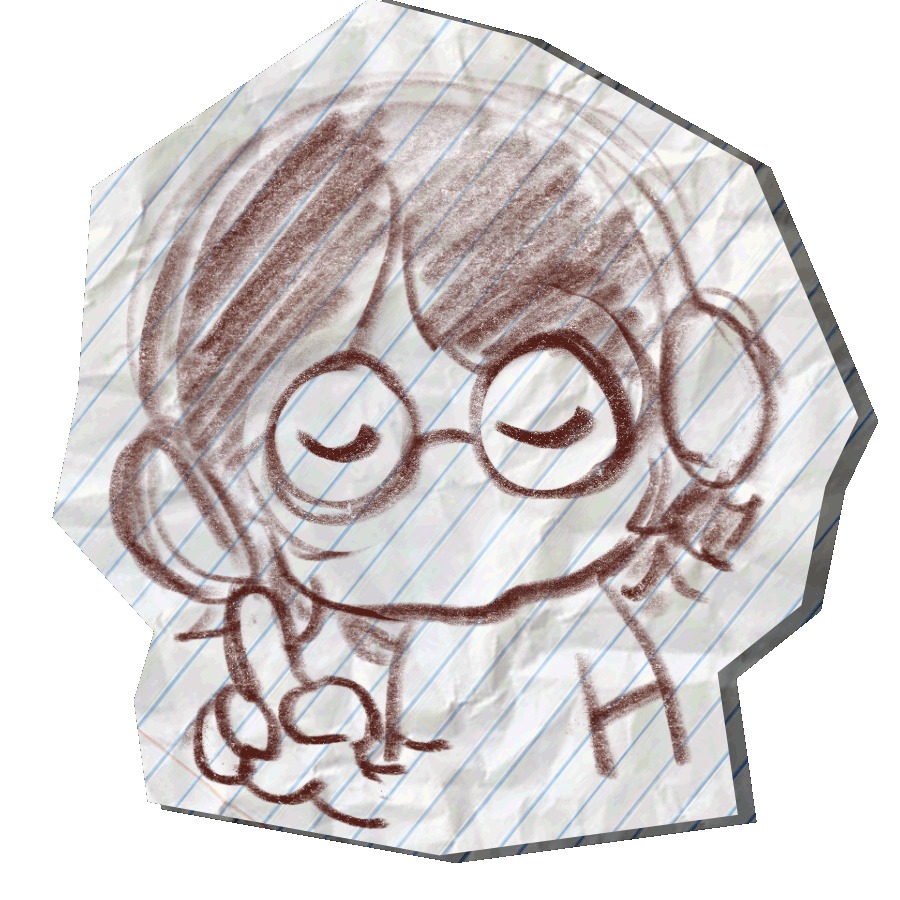 drawing of me bobbing my head